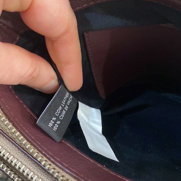 💕 Marc Jacobs leather taupe plum work wear shoulder crossbody bag euc 💕 - Picture 13 of 14